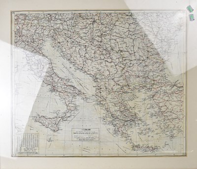 Lot 639 - A WWI military dispatch riders map of an area...