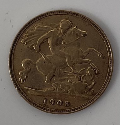 Lot 193 - An Edwardian half sovereign, 1903.