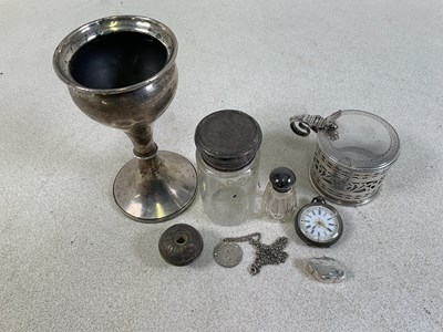 Lot 180 - A hallmarked silver lidded mustard (lacking...