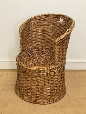 Lot 309 - A Somerset wicker tub chair, height 67cm.