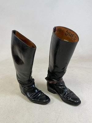 Lot 47 - A pair of Cavalry officer's boots, with spurs,...