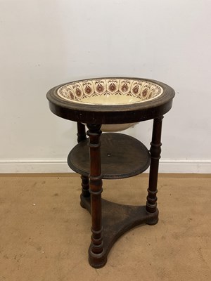 Lot 263 - A 19th century campaign sink with transfer...