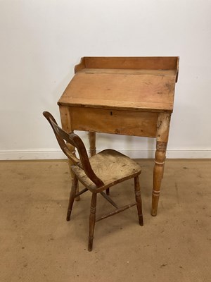 Lot 287 - A late 19th century pine desk, with...
