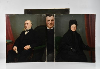 Lot 1311 - A collection of three 19th century oils on...