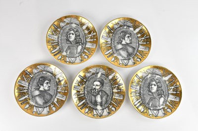 Lot 15 - PIERO FORNASETTI; five 'Pittori' plates,...
