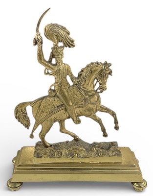 Lot 478 - An early 20th century brass figure of soldier...