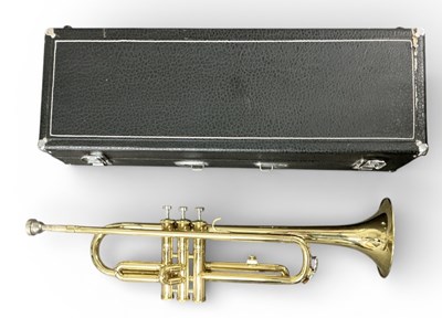 Lot 368 - JUPITER; a modern cased trumpet, with mother...