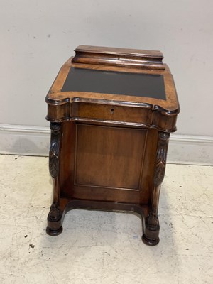 Lot 95 - A Victorian walnut Davenport, height 80cm,...