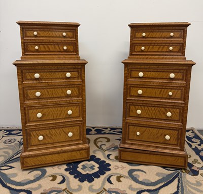 Lot 4 - A fine pair of unusual late Victorian satin...