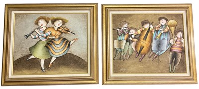 Lot 181 - JOYCE ROYBAL (born 1955); oil on canvas, 'Two...