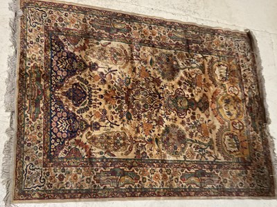 Lot 184 - A decorative Moroccan rug, set with animals,...