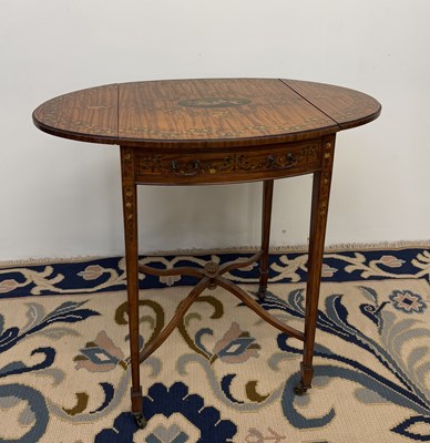 Lot 8 - An Edwardian Sheraton Revival painted...