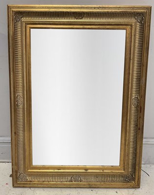 Lot 123 - A reproduction gilt framed rectangular wall...