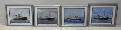 Lot 1304 - HENDERSON; four acrylics on board, maritime...