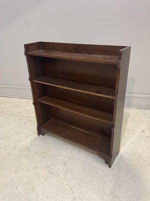 Lot 149 - A reproduction oak bookcase, height 100cm,...