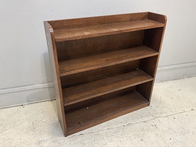 Lot 150 - An early 20th century oak bookcase, height...