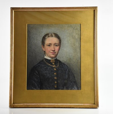 Lot 1264 - WILLIAM PERCY; oil, portrait of young lady,...