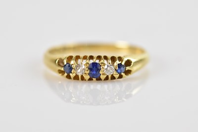Lot 693 - A late Victorian 18ct yellow gold diamond and...