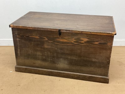 Lot 531 - A large stained pine trunk, height 63cm, width...