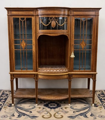 Lot 6 - A fine late Victorian satinwood and...