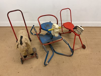 Lot 82 - Three tin children's toys, comprising a Mobo...