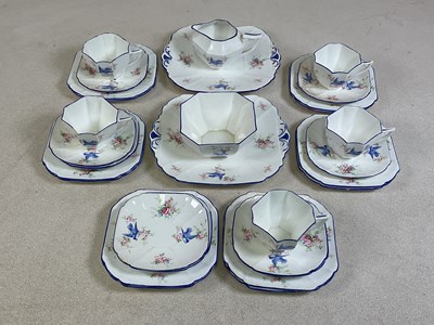 Lot 236 - SHELLEY; a part Art Deco teaset in the...