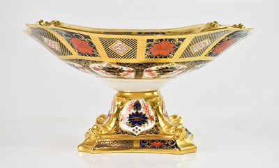 Lot 229 - ROYAL CROWN DERBY; a footed comport in the...