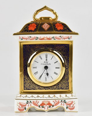 Lot 236 - ROYAL CROWN DERBY; a mantel clock in the 1128 '...