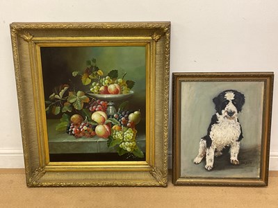 Lot 331 - UNATTRIBUTED: oil on canvas, still life of...