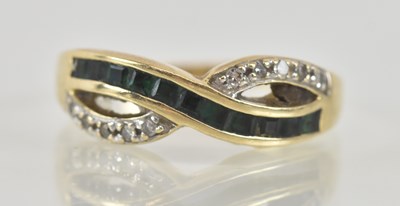 Lot 1250 - A 9ct yellow gold tourmaline and diamond set...