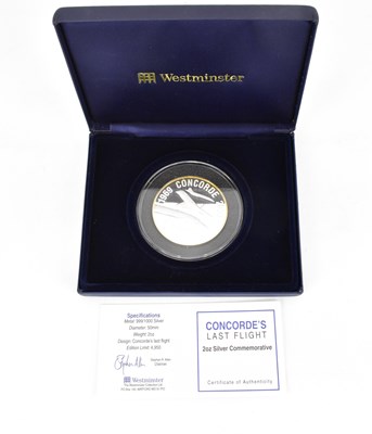 Lot 908 - WESTMINSTER MINT; 'Concorde's Last Flight Two...