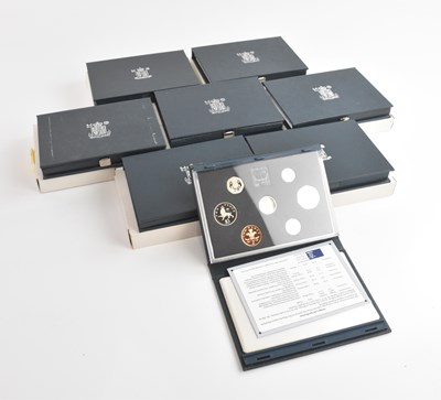Lot 609 - THE ROYAL MINT; a collection of eight year...