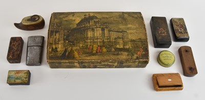 Lot 288 - A collection of nine assorted snuff boxes...
