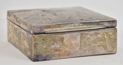 Lot 1166 - An early 20th century square hallmarked silver...