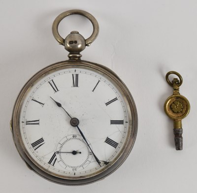 Lot 1519 - A Victorian hallmarked silver cased open faced...