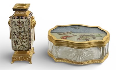 Lot 1028 - A modern Chinese gilt metal cloisonné enamel...
