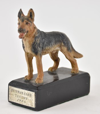 Lot 608 - A cold painted spelter figure of a German...