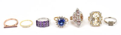 Lot 703 - Seven decorative sterling silver and silver...