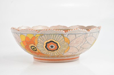 Lot 1191 - CHARLOTTE RHEAD FOR CROWN DUCAL; a footed bowl...