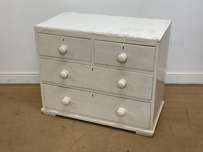 Lot 533 - A painted chest of two short over two long...