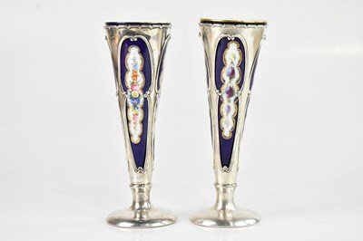 Lot 1006 - ROYAL WORCESTER; a pair of hand painted...