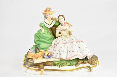 Lot 1107 - ROYAL WORCESTER; a large figure group, ‘A...