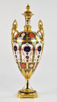 Lot 230 - ROYAL CROWN DERBY; a large twin handled...