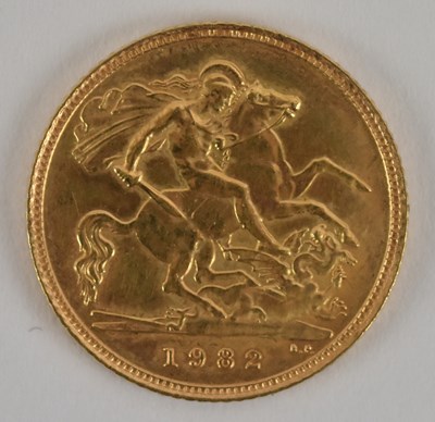 Lot 1477 - An Elizabeth II half sovereign, 1982.