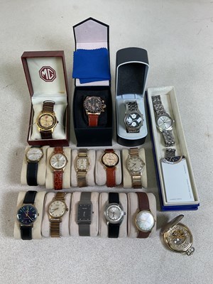 Lot 421 - A group of wristwatches, vintage and modern,...