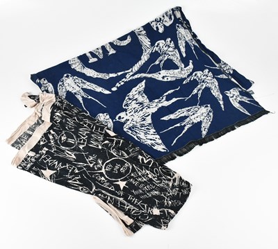 Lot 1253 - ALEXANDER MCQUEEN; a large cashmere and silk...