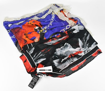 Lot 1212 - ALEXANDER MCQUEEN; a large cream, orange and...