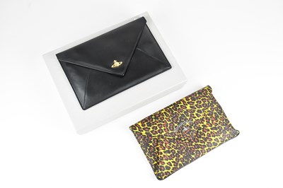 Lot 1263 - VIVIENNE WESTWOOD; a black leather envelope...
