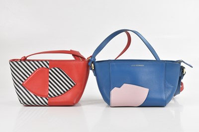 Lot 1520 - LULU GUINNESS; a red, black, and white...
