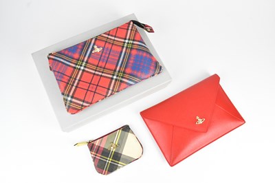 Lot 1462 - VIVIENNE WESTWOOD; a leather tartan design...